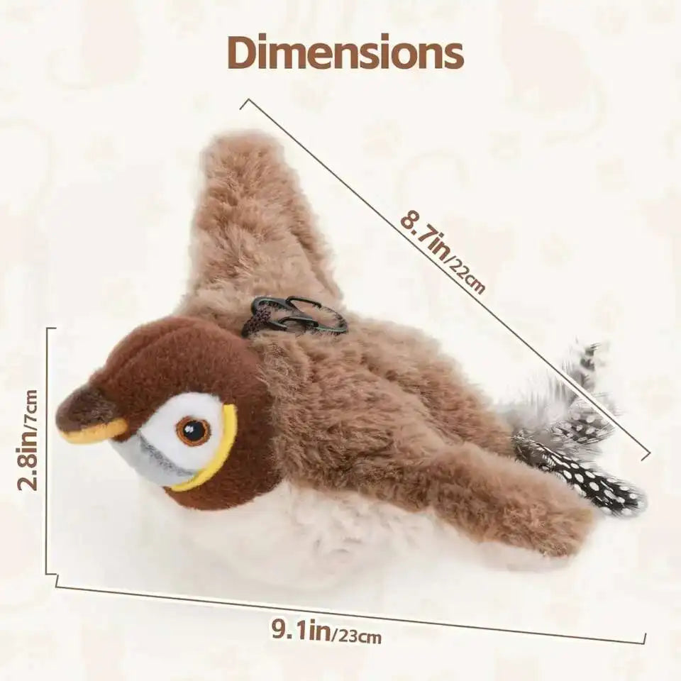 MeowMeadows™ Interactive Flying Bird Toy