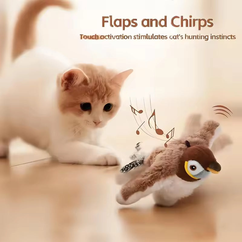 MeowMeadows™ Interactive Flying Bird Toy